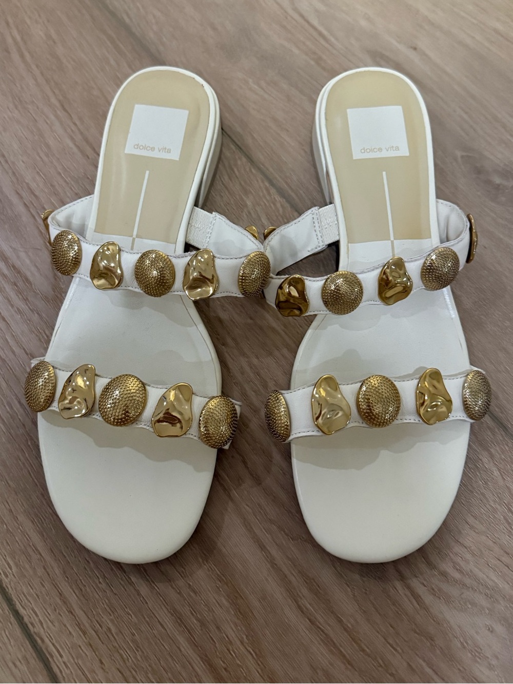 Dolce Vita Sandals with Gold Stud Detailing